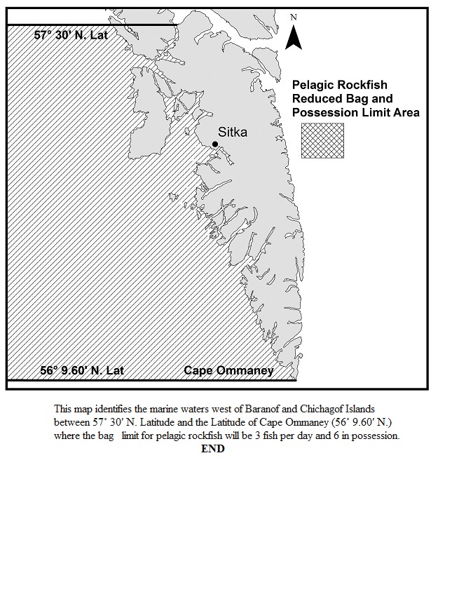 Pelagic Rockfish Limit Reduced in the Sitka Area